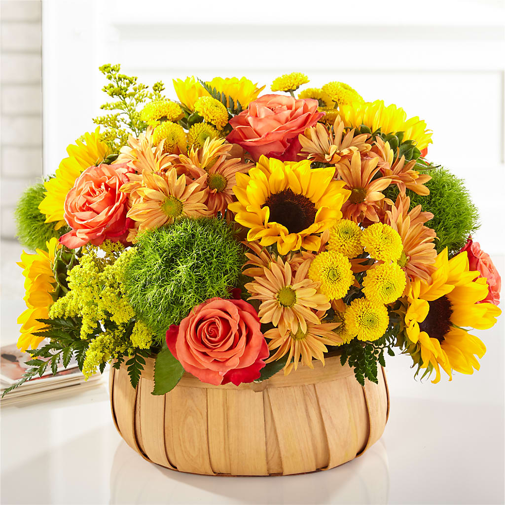Harvest Sunflower Basket – Yosvi Gardens, Boca Raton FL