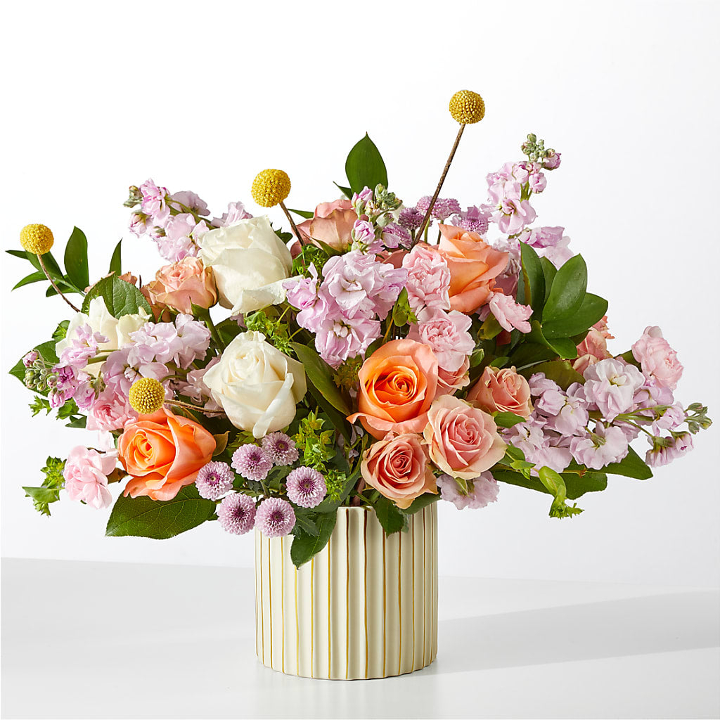 French Market Bouquet with Ivory Vase – Yosvi Gardens, Boca Raton FL