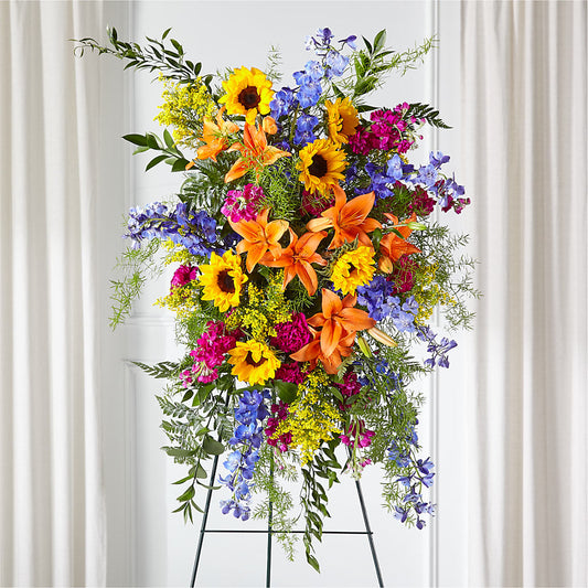 Sunlit Memories Standing Spray (Standard) –  Yosvi Gardens, Boca Raton FL