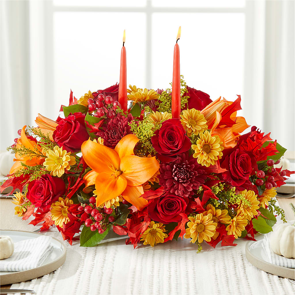 Autumn's Embrace Centerpiece –  Yosvi Gardens, Boca Raton FL