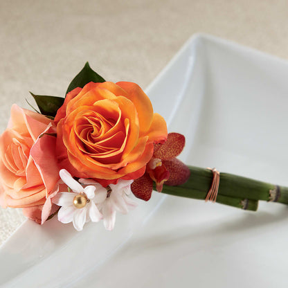Sunset Dream Boutonniere –  Yosvi Gardens, Boca Raton FL